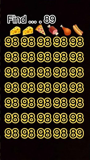 find number 89 #funny #challenge #games #find #puzzle #emoji #gkmath #ias #mathsfacts #comedy