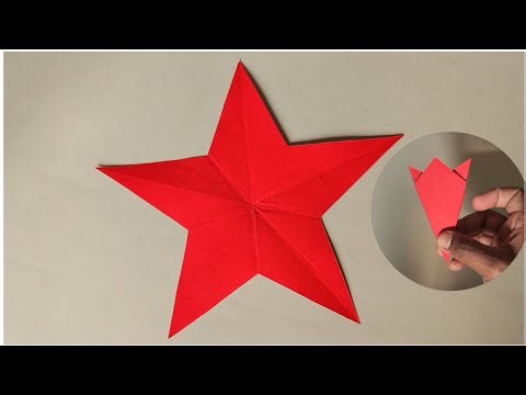 Diy Star shape cutting/ Star making/ Star drawing/