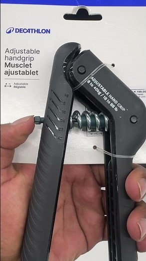 Adjustable hand grip , 8 to 40 Kg Resistance with indicator - Black