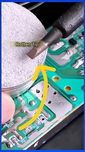 How to Clean Soldering Iron Tip With Tip Tinner. #didyouknow #facts #tools #motor #project #science