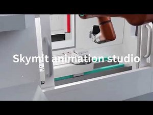Factory Animation with Robotic Arm System | Industrial Automation 3D | Skymit Animation