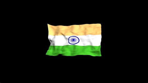 Flag, India, Nation. Free Stock Video