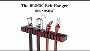 The BLOCK Solid Mahogany Belt Holder Hanger & Belt Rack Organizer by HOUNDSBAY