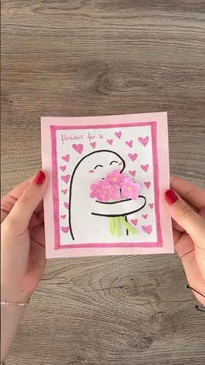 DIY Adorable 3D flower card TUTORIAL - super CUTE and easy gift 🤍#diygift