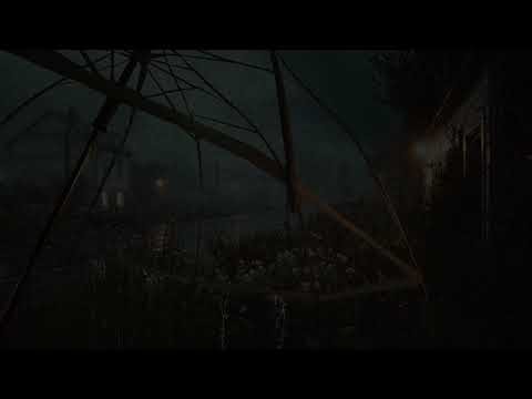 Rain on Umbrella by a Cozy Cottage | Relaxing Thunder Sounds for Stress Relief & Sleep