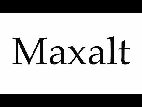 How to Pronounce Maxalt