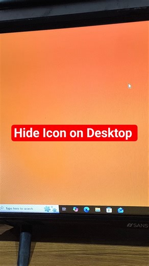 Hide Icon in computer #windows #computertechnic #computer #computereducation