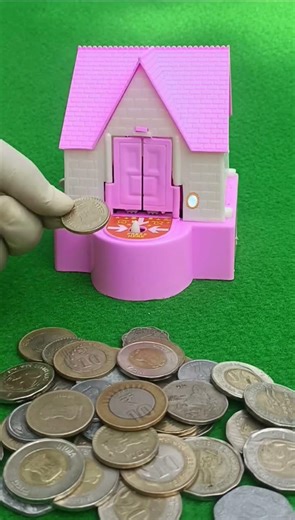 Mini Piggy Bank 🏧 House 🏠 Coin Saving Toy | Viral Money Box Review 💰 AC_389 #viral #shorts