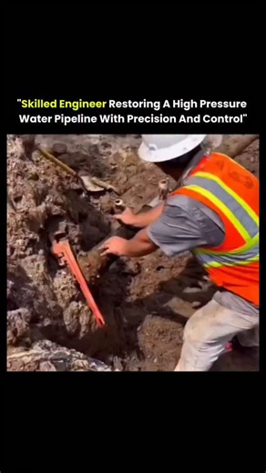 ABHISHEK KUMAR on Instagram: "Skilled Engineer Restoring a High-Pressure Water Pipeline Working under extreme pressure, this engineer combines precision, experience, and calm control to restore a critical water pipeline. Every movement matters-one mistake could mean leaks, failure, or serious danger. Using specialized tools and a deep understanding of fluid dynamics, the repair is executed methodically, ensuring seals align perfectly and pressure is safely managed It's a reminder that real engin