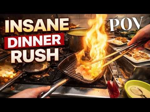 Insane Dinner Rush | Real Restaurant Kitchen Chaos | Restaurant Kitchen POV