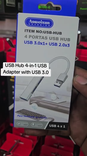 USB Hub 4-in-1 USB Adapter with USB 3.0 Port Ultra Slim Data Hub Compatible with computer and mobile phoneRevised:The USB HUB 3.0 Adapter is a practical solution for expanding the number of USB ports available on a device. By converting one USB port into four, it offers convenient connectivity options. #usbhub #sammyelectronics #sammyelectronicsug #PhoneAccessories #samsung