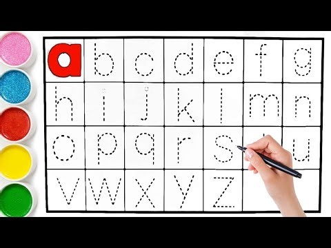 🌈Alphabet a to z | abc Song 💖| ABCD | Lowercase Letters |🌟 Handwriting | Trace Dotted Lines✨| Rhymes