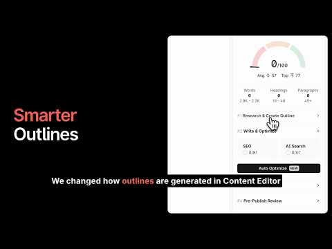 Smarter Outlines in Surfer: Ready-to-Use Content Briefs