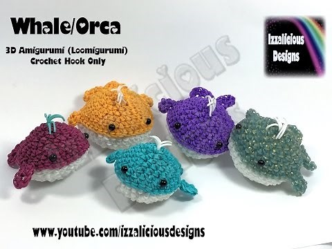 Rainbow Loom Loomigurumi Whale | Orca (3D) - Amigurumi w/ Rainbow Loom Bands