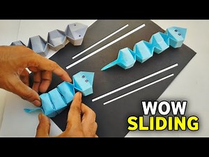 You Won’t Believe DIY Origami Trick Toy | How to make origami Sliding paper Snake