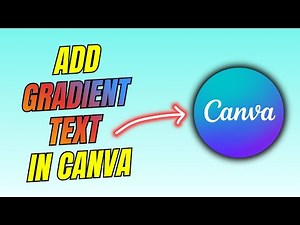 How To ADD Gradient Text In Canva