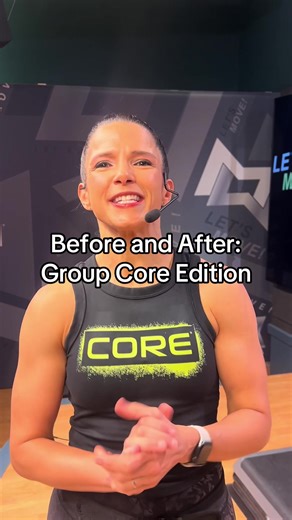 Before and after…Group Corr edition. #filmfest #groupcore #mossa #letsmove #groupfitness #foryou #fitness #core