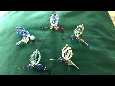 DIY beaded hummingbirds