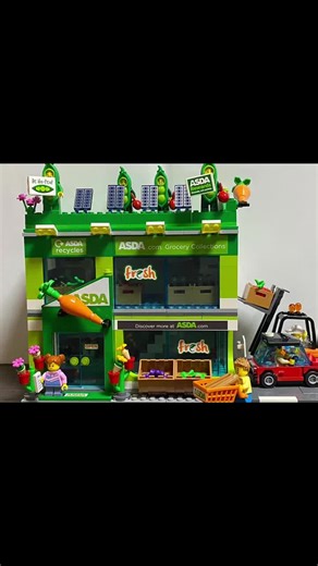 MOC Lego Asda store original 60347 #lego #legoasda #asda #legomoc #legotiktoker #legominifigures #legofan #legotiktok #legocollection #legofan #legomodular #legomodularbuilding
