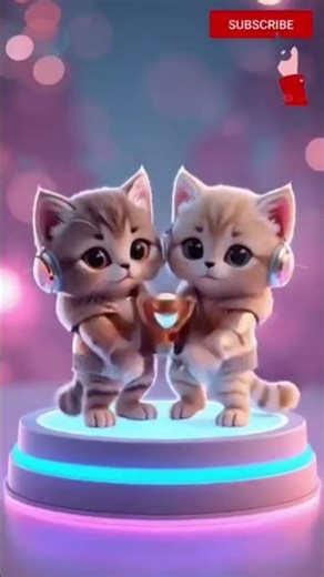Cute Twin Cats Dancing | Adorable Kitty Dance Beat Drop | Tickle Box TV #shorts #catdance