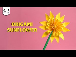 Sunflower Origami Tutorial 🌻 | Easy 3D Paper Sunflower | How to Make Origami Sunflower