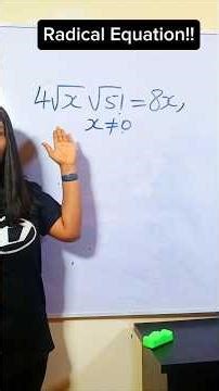 Radical Equation well explained!#maths #shorts