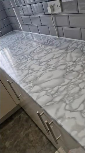 Installing Vinyl kitchen countertops #handyman #diy