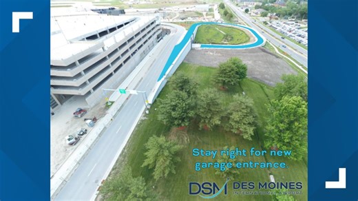 Des Moines airport unveils new 1,100-space parking garage