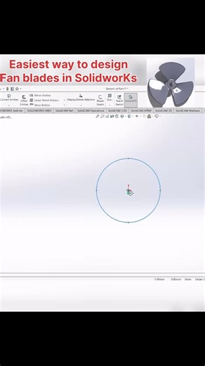 Mech boi | **Description** Designing fan blades or propellers in SolidWorks can be simplified using efficient modeling techniques. By leveraging... | Instagram