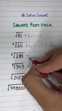 Easy Square root hack #education #graph #maths #mathtips #mathhack #ytshorts