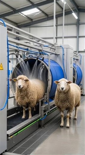 Modern Sheep Washing System 🐑💦 | Farm Technology