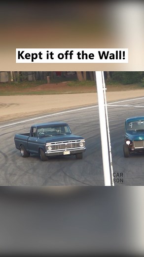 Close Call🔥Ford F100 Keeps it off the wall in Spectator Drags! Beech Ridge Motor Speedway 5.24.15 #closecall #motorsports #fordf100 #dragrace #pickuptruck | Carbon Video