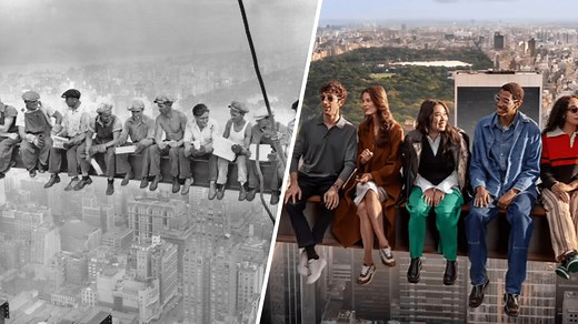 ‘The Beam’ at Rockefeller Center’s Top of the Rock allows visitors to recreate iconic photo