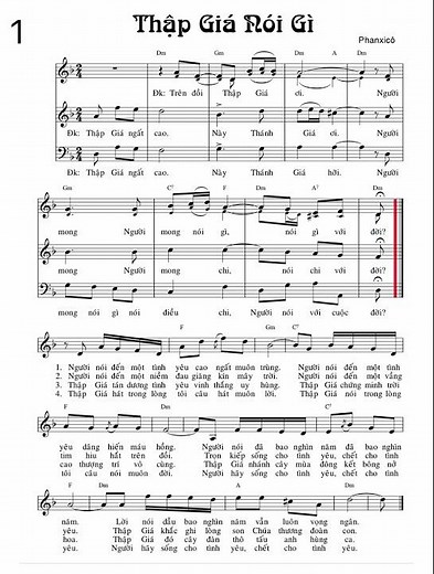 Thập Giá nói gì, cd Giuse tập hát, bè Tenor