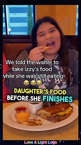 Mom Pranks Daughter by Telling Waitress to Take Her Food Before She Finishes Eating 😂 | Reaction. #MomPranks #DaughterReactions #FamilyFun #OMG #usaviralreels #usaviral #usareels #viralreelsfb #trendingreels #shorts | Love & Light Logs