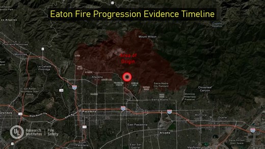 Eaton Fire Progression Evidence Timeline