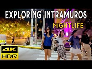 Exploring Intramuros at Night | Philippines Walking Tour 4K HDR