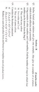 Section - B (5 marks each) Q2. Deline Partial order relation an... | Filo