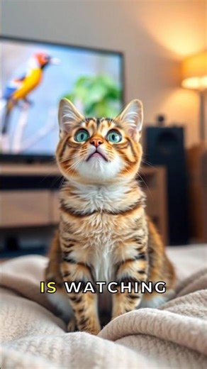 Do Cats Really Watch TV? A Friendly Science-Based Answer & Tips for Cat Lovers 🐱📺 #shorts