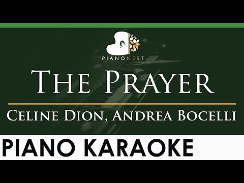 Celine Dion, Andrea Bocelli - The Prayer - LOWER Key (Piano Karaoke Instrumental)