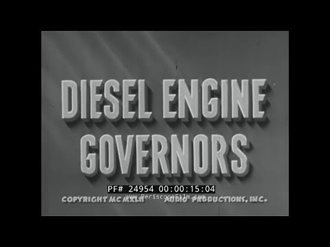 1942 U.S. NAVY BUREAU OF AERONAUTICS TRAINING FILM DIESEL ENGINE GOVERNORS 24954