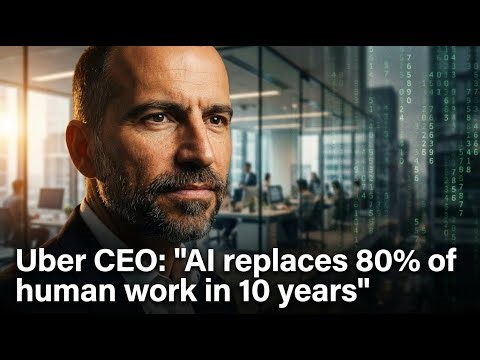 Uber CEO Dara Khosrowshahi: "AI will replace 70-80% of human work in 10 years" — and white-colla...