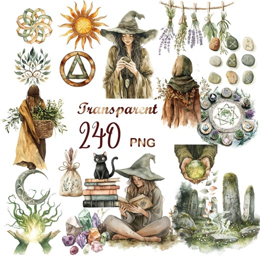 240 PNG Witch Witchcraft Clipart Bundle,old World Apothecary ,herbal Witch Witchcraft Illustration, Digital Download, Commercial Use - Etsy