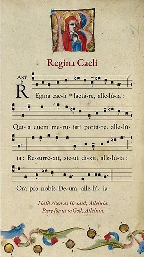 Regina Caeli - Marian Antiphon #gregorianchant #catholic