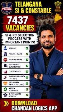 Telangana SI & PC 7437 Vacancies 2026 | Age Limit | Qualification | Exam Pattern | Negative Marks