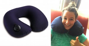 This $15 Inflatable Neck Pillow Is My Favorite Travel Accessory Ever