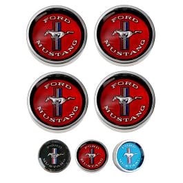 Scott Drake Styled Steel Wheel Center Cap Set Mustang 1965-1966