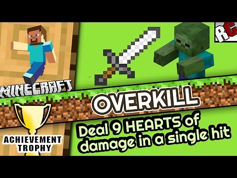 Minecraft - OVERKILL - Achievement/Trophy Guide | Deal 9 hearts of damage in a single shot