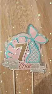 3D mermaid cake Topper, watch the full tutorial on my channel ☺️🧜‍♀️ #cricut #brisbanequeensland
