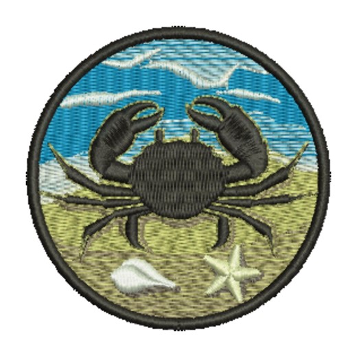 Crab Embroidery Design | Beach Crab Patch Machine Embroidery File | Coastal Ocean Sea Life Embroidery for Hats Jackets Bags - Etsy